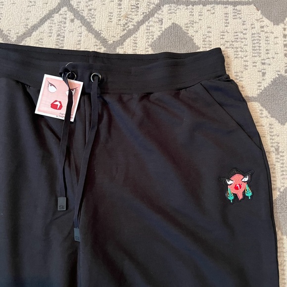 Badgley Mischka French Terry Jogger Pants Black Womens Sz 1X NWT - Picture 3 of 7